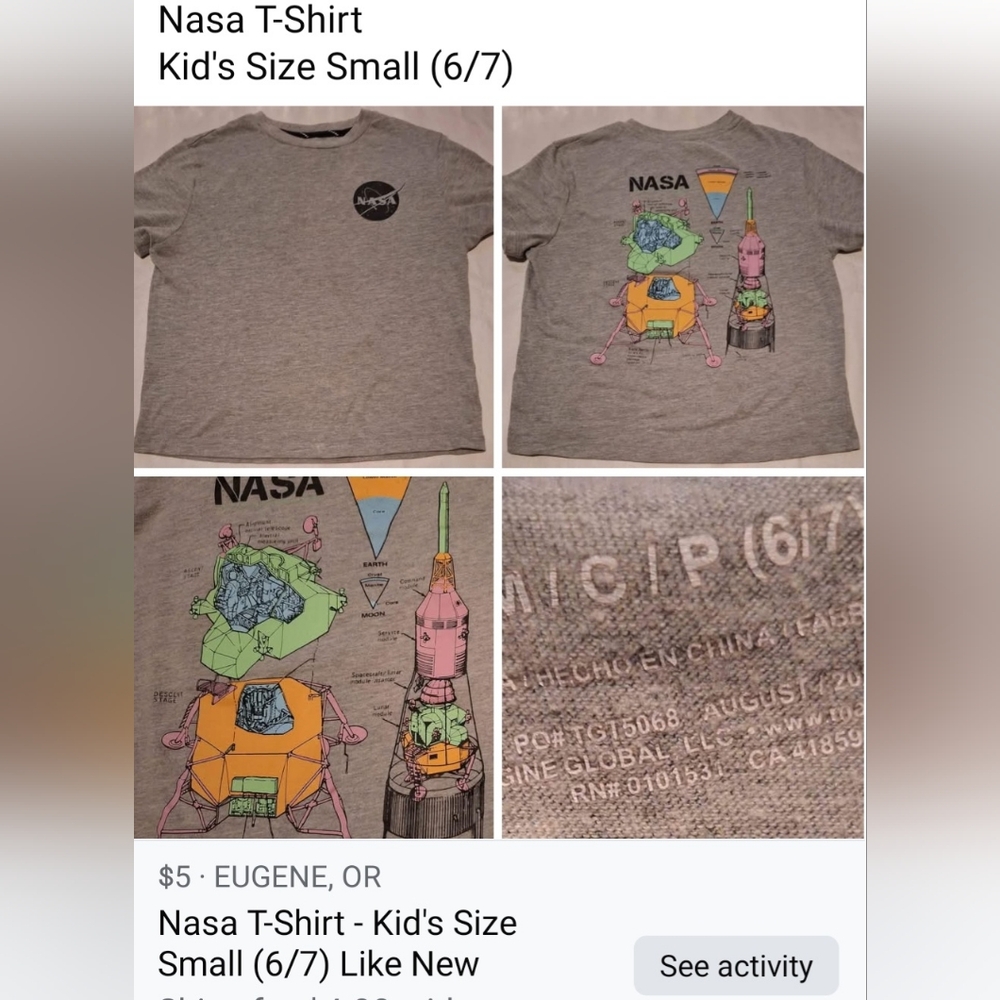 Kid's Nasa T-Shirt